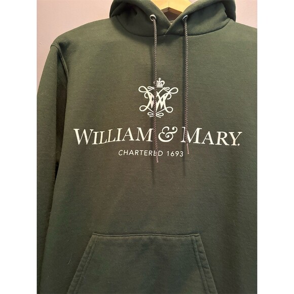 Champion William & Mary Pullover Hoodie Men's S Green White Collegiate - Picture 2 of 9